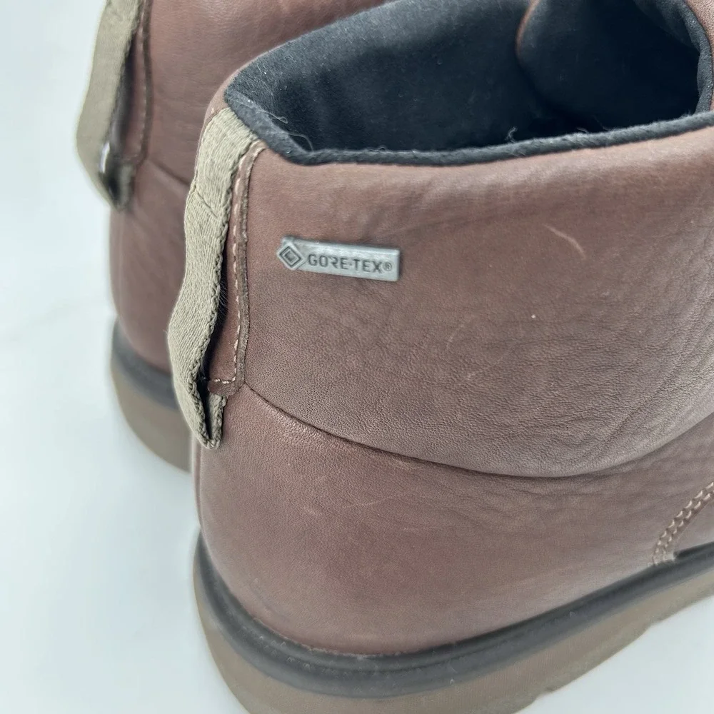 Clarks Unstructured Gore Tex Chukka Boots Mens 11W Brown Leather NEW‎